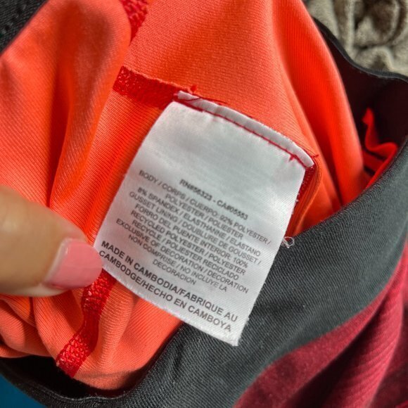 Nike Dri-Fit Women's Running Leggings 457089, Active Capris Red Size M - Picture 5 of 6